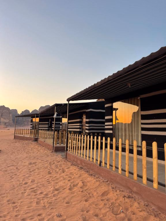 Bedouin Camp Houses at sunset
