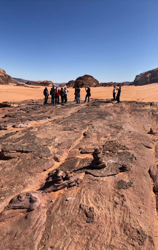 Guests at Star Wars Rock in Wadi Rum, Jordan
