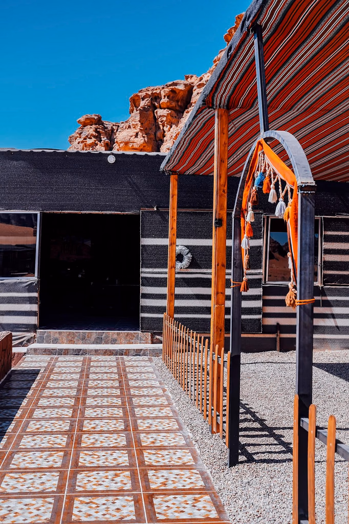 Entrance to our restaurant, our Camp Wadi Rum, Jordan