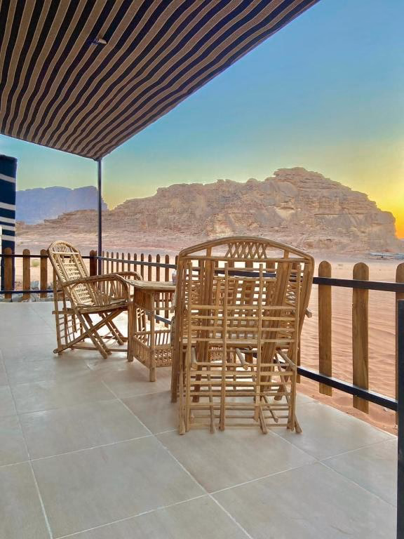 Desert view from the terrace of our Bedouin Camp House