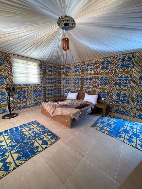 Blue Bedroom Inside our Bedouin Camp House
