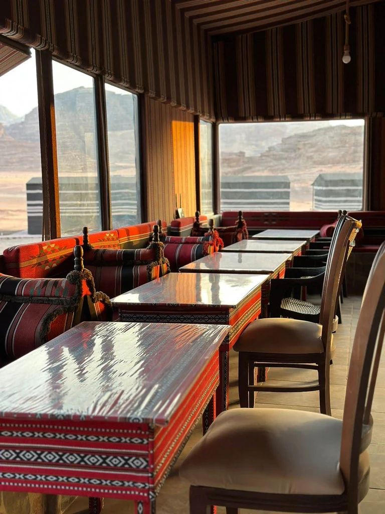 Inside our Restaurant in our Traditional Bedouin Camp Wadi Rum, Jordan