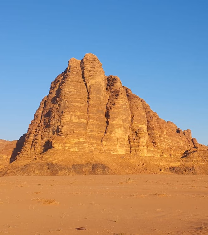 7 pillars of wisdom in Wadi Rum, Jordan