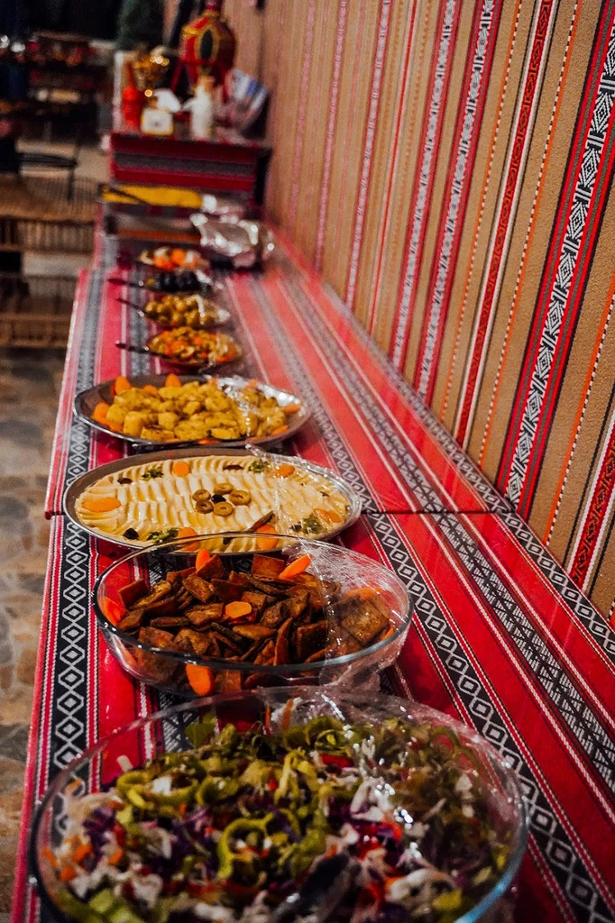Lunch dishes in our restaurant in the Camp