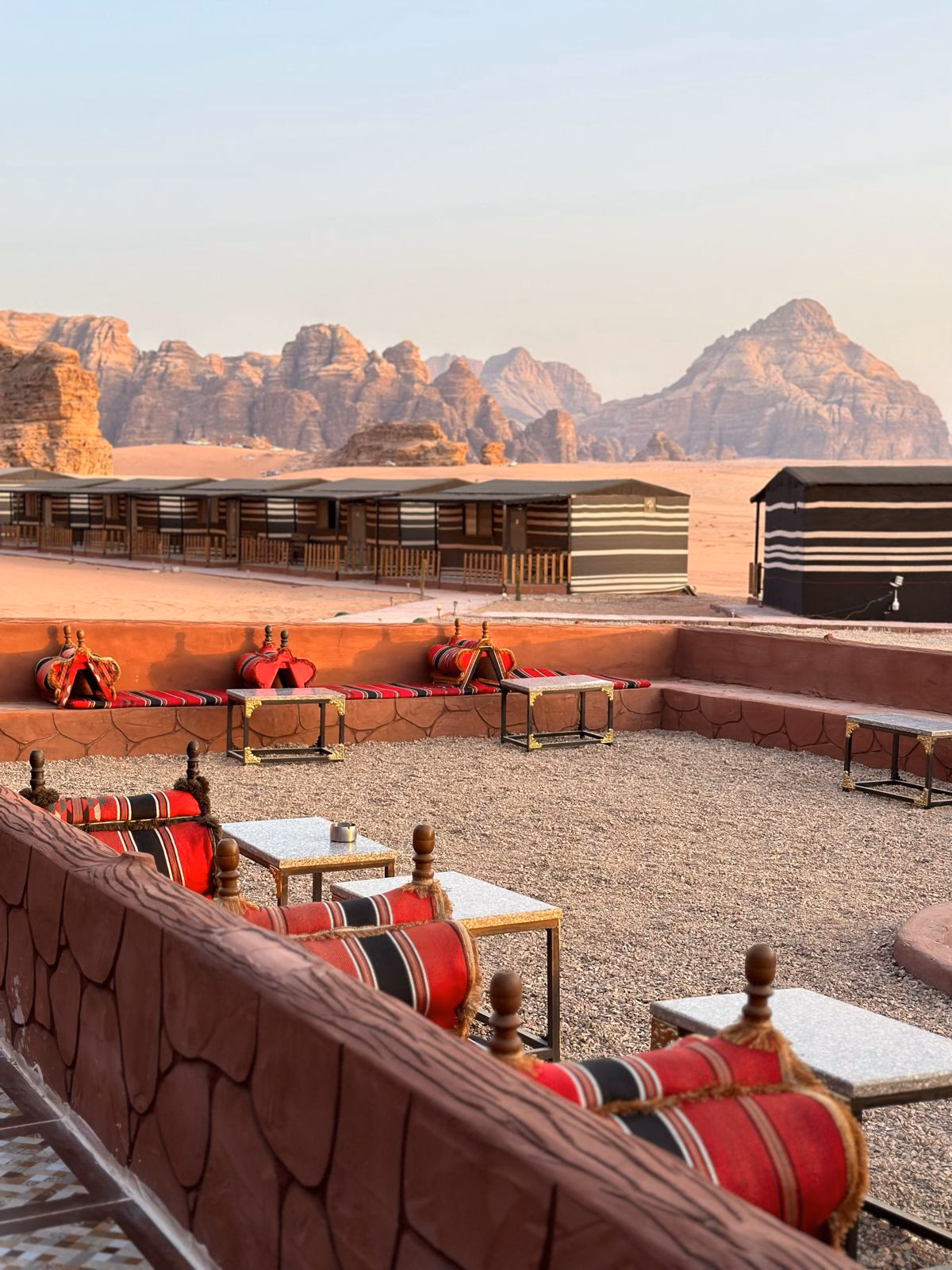 Cozy Campfire Area in Bedouin Camp Wadi Rum, Jordan