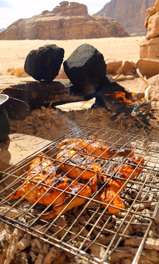 Chicken Desert BBQ in Wadi Rum, Jordan