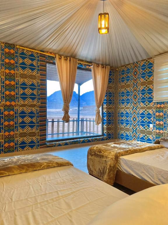 Panoramic window inside 3 Bed Bedroom Inside our Bedouin Camp House