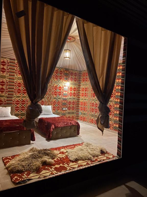 View from outside into our Bedouin Camp House