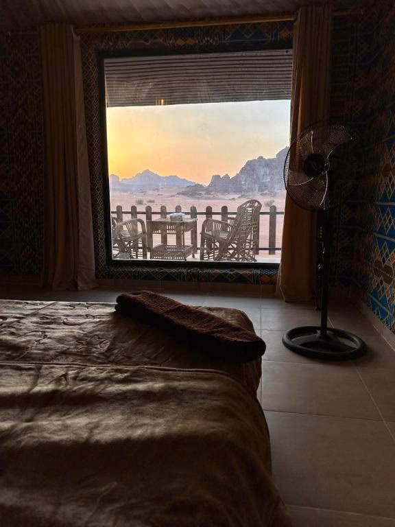 Panoramic window view from our Bedouin Camp House